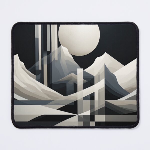 Item preview, Explore "Simplistic & Minimalistic Snowy Winter Alps" with Bauhaus Flair designed and sold by ArtificialGenes.