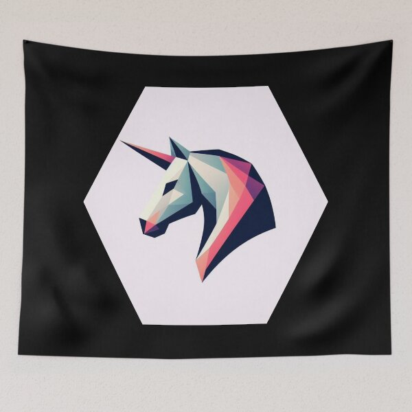 Item preview, Mythical Marvels in Geometry - The Geometric Unicorn designed and sold by HeadTurningArt.