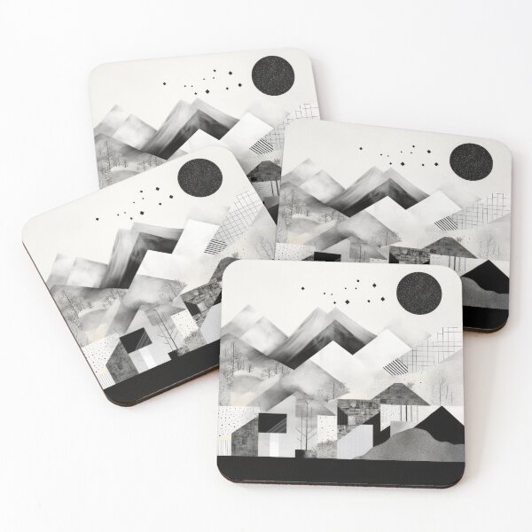 Item preview, Explore "Simplistic & Minimalistic Snowy Winter Alps" with Bauhaus Flair designed and sold by ArtificialGenes.