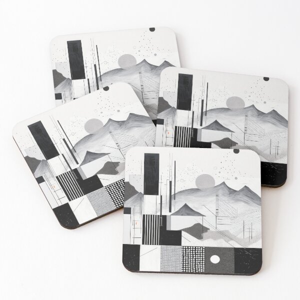 Artikelvorschau, Entdecken Sie "Simplistic & Minimalistic Snowy Winter Alps" mit Bauhaus-Flair entworfen und verkauft von ArtificialGenes.