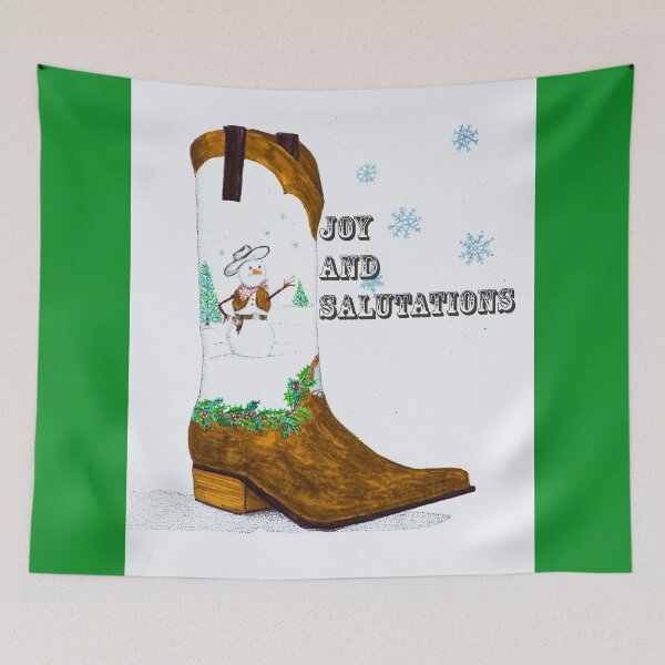 Item preview, Joy and Salutations Boot designed and sold by MoreGoodArt.