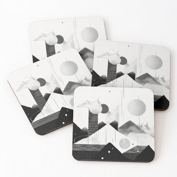 Artikelvorschau, Entdecken Sie "Simplistic & Minimalistic Snowy Winter Alps" mit Bauhaus-Flair entworfen und verkauft von ArtificialGenes.