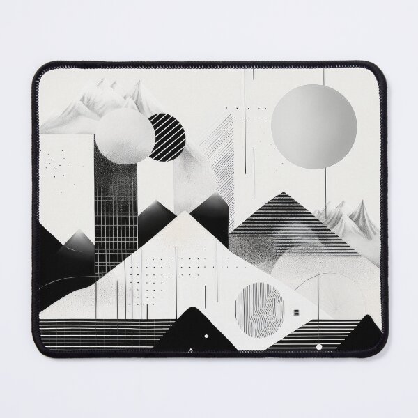 Item preview, Explore "Simplistic & Minimalistic Snowy Winter Alps" with Bauhaus Flair designed and sold by ArtificialGenes.