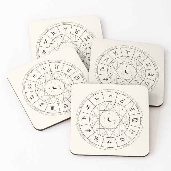 Item preview, Zodiac Signs Wheel Constellations Symbols and Moon designed and sold by dk-design85.