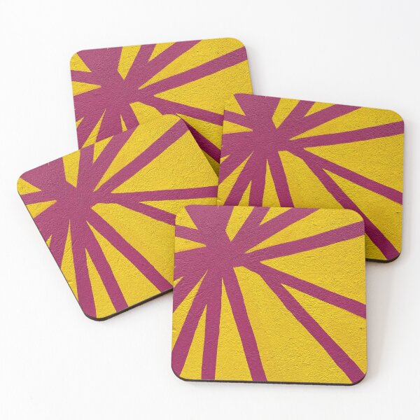 Item preview, Lines texture wall art acrylic yellow pink  designed and sold by Tropical Blood.