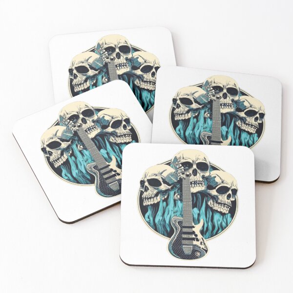 Item preview, Funny cute guitar skull designed and sold by TruckerPLShop.