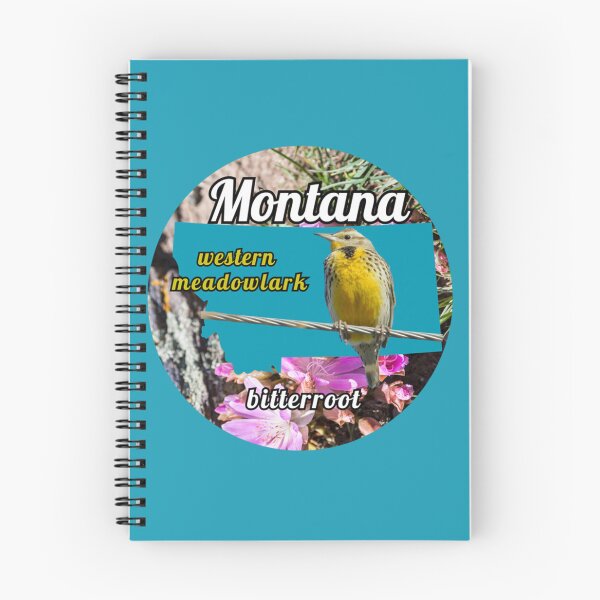 Item preview, Montana State with State Bird and Flower Sweatshirt designed and sold by lepapierbleu.