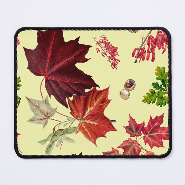 Item preview, Light Pastel Yellow Autumn Leaves seamless designed and sold by wolfer21.