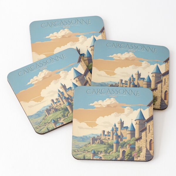 Item preview, Carcassonne's Timeless Beauty: Vintage Poster designed and sold by Ceemko's Vintage Corner.
