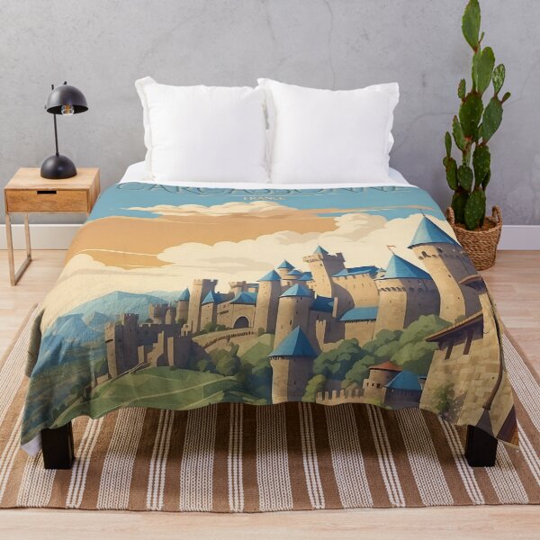 Item preview, Carcassonne's Timeless Beauty: Vintage Poster designed and sold by Ceemko's Vintage Corner.