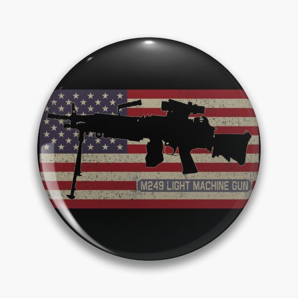 Item preview, M249 SAW Light Machine Gun American Flag Gift designed and sold by MilitaryMart.