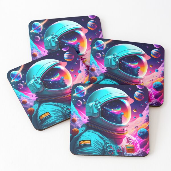 Item preview, Colorful Astral Journey: Explore the Universe with this Vibrant Astronaut designed and sold by frikinasty.