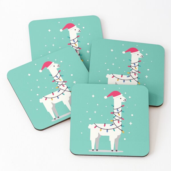 Item preview, Cute Llama Animal with a String of Christmas Lights designed and sold by hidden-design.
