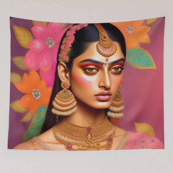 Item preview, Elegant desi art print  designed and sold by Roxburylane.