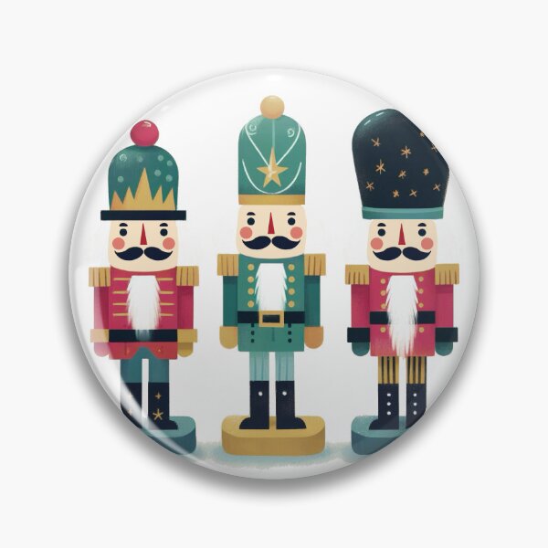 Artikelvorschau, Buntes Trio weihnachtlicher Nussknacker entworfen und verkauft von Star-Fragment.