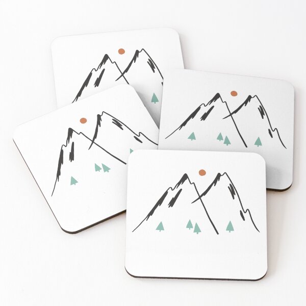Item preview, Mountains and trees designed and sold by didemozberkartprints.
