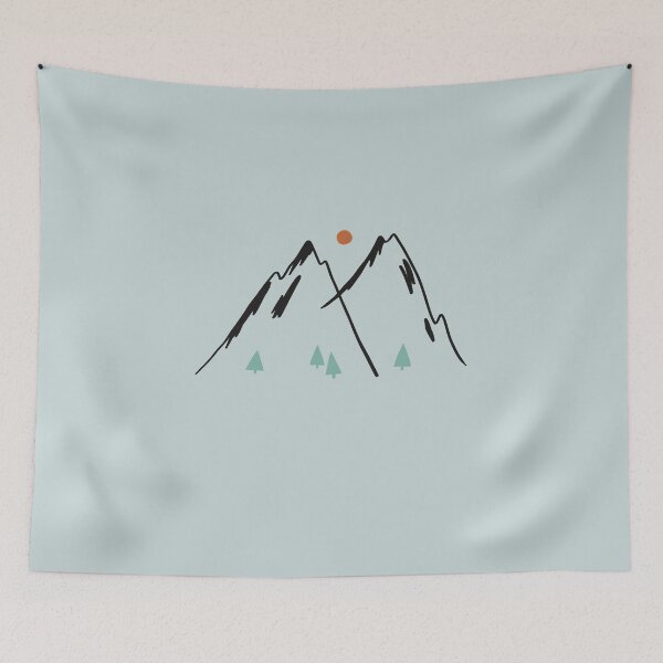 Item preview, Mountains and trees designed and sold by didemozberkartprints.