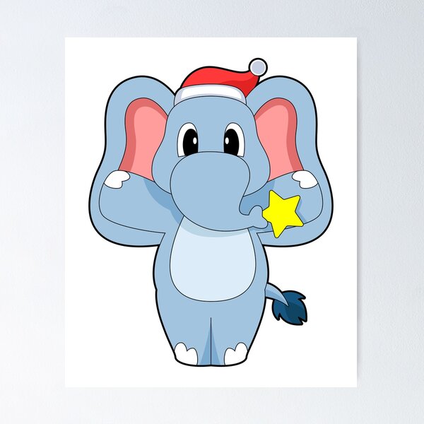 Item preview, Elephant Christmas Santa hat designed and sold by Snabdesign84.