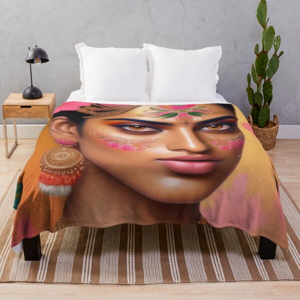 Item preview, Orange pink desi floral  designed and sold by Roxburylane.
