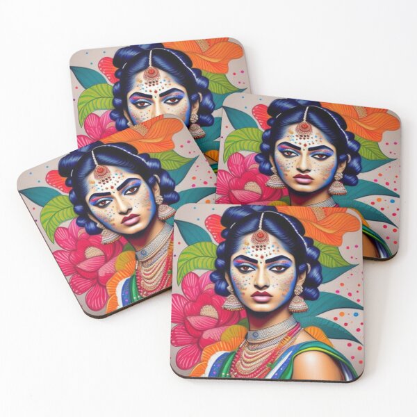 Item preview, Estampado de moda de belleza india designed and sold by Roxburylane.