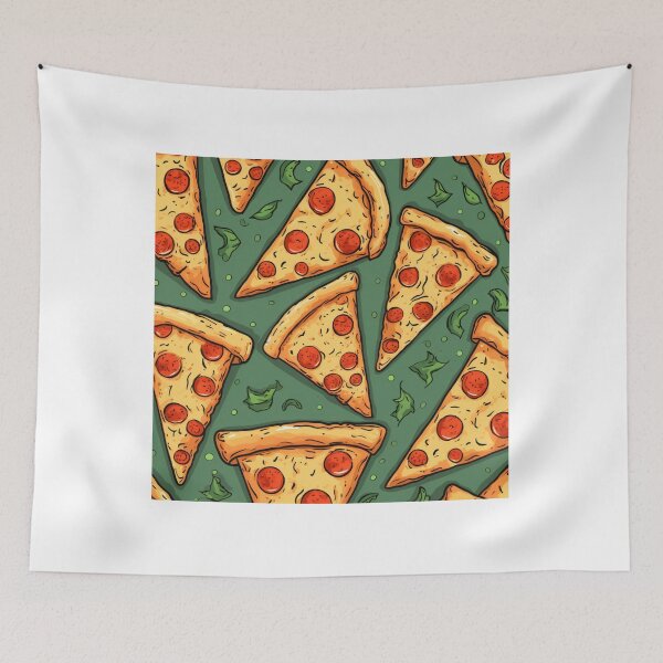 Item preview, Tasty pizza slices pattern designed and sold by SmileshareShop.