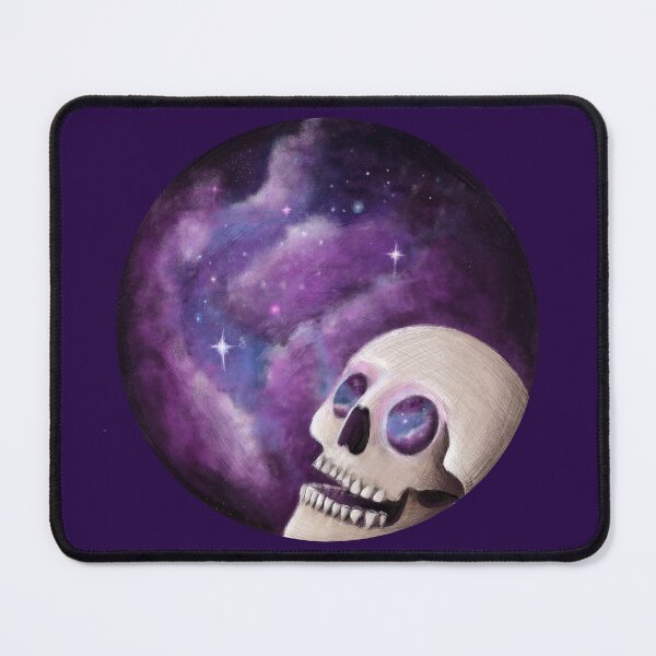 Item preview, Skull in Purple Space Galaxy designed and sold by Ryebreadart.