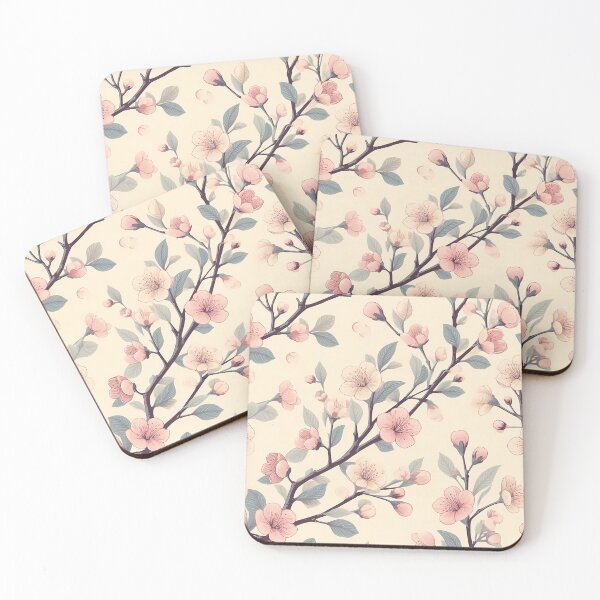 Item preview, Cherry blossom Floral Delight - Pastel Pattern - Retro Style designed and sold by PatternBouquet.