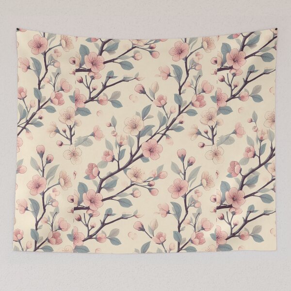 Item preview, Cherry blossom Floral Delight - Pastel Pattern - Retro Style designed and sold by PatternBouquet.
