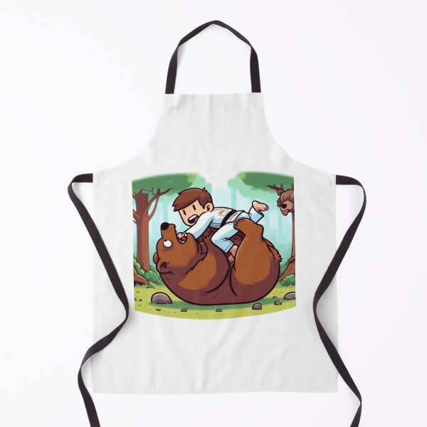 Artikelvorschau, BJJ Bear Cute Forest White GI entworfen und verkauft von Martial-Art-23.