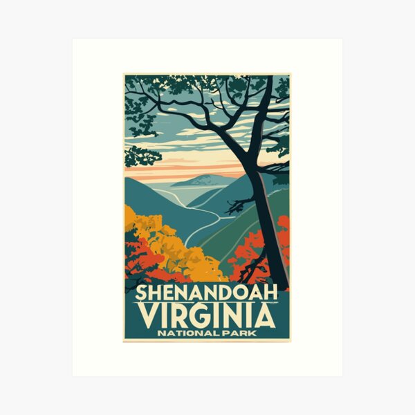 Item preview, A Vintage Travel Art of the Shenandoah National Park - Virginia - US  designed and sold by GoodOldVintage.