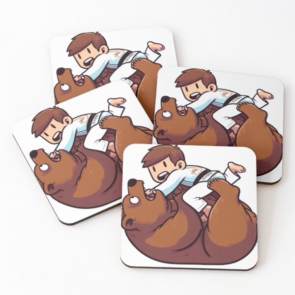 Item preview, BJJ bear Flighting cartoon style cute designed and sold by Martial-Art-23.