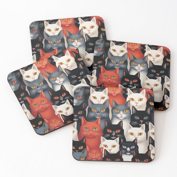 Item preview, Funny Multi Cat Print designed and sold by poshprintlab.