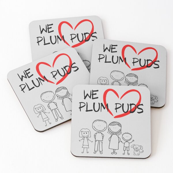 Item preview, Family Values - We Love Plum Puds (Plum Puddings / Figgy Puddings). designed and sold by MPC-Mince-Pies.