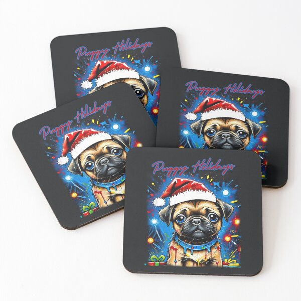 Item preview, Pug HAPPY HOLIDAYS 5 PUGGY HOLIDAYS designed and sold by RedBluffTraders.