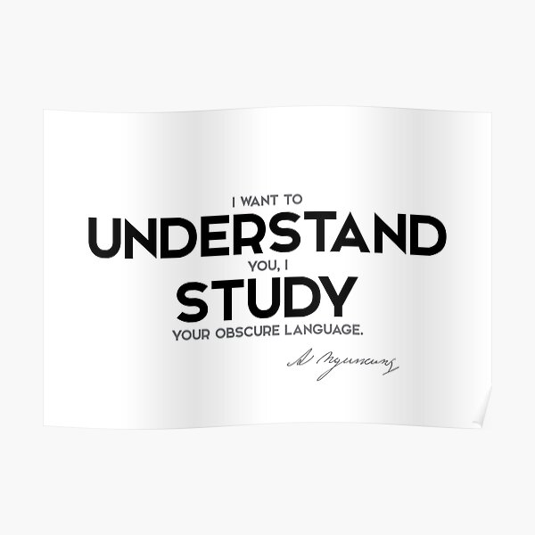 understand, study - alexander pushkin Poster