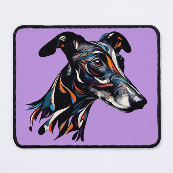 Item preview, Colourful Black Greyhound designed and sold by IdlePython.