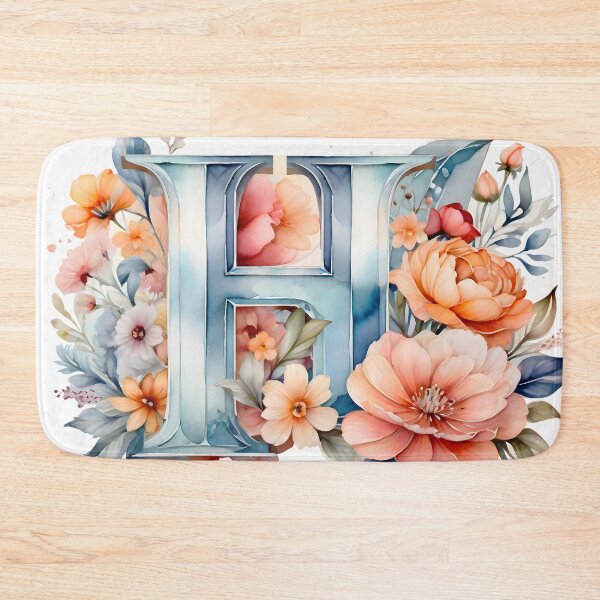 Item preview, H letter with flower [let08] designed and sold by Goodsallday.