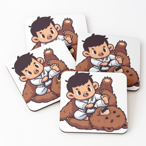 Item preview, BJJ Fighter bear cute cartoon style  designed and sold by Martial-Art-23.