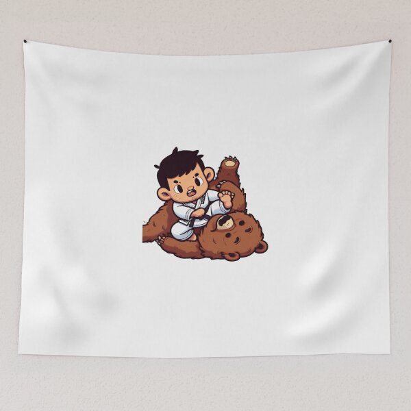 Item preview, BJJ Fighter bear cute cartoon style  designed and sold by Martial-Art-23.
