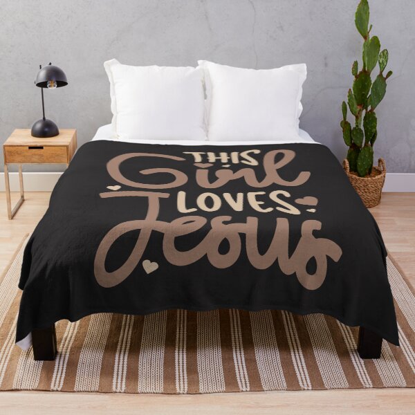 Item preview, This Girl Loves Jesus Inspirational Christian Quote designed and sold by cidolopez.