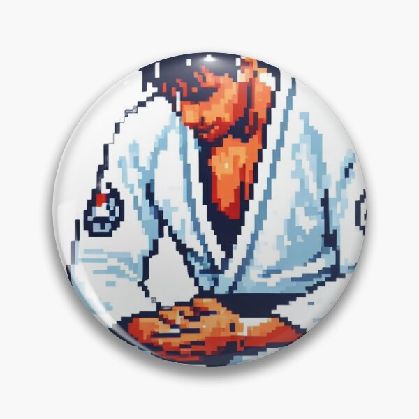 Item preview, Pixel Style Brazilian Jiu Jitsu Fighter White GI  designed and sold by Martial-Art-23.