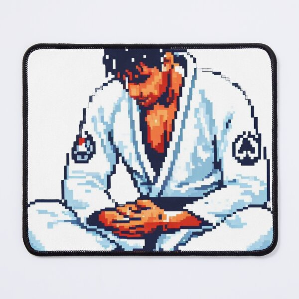 Item preview, Pixel Style Brazilian Jiu Jitsu Fighter White GI  designed and sold by Martial-Art-23.