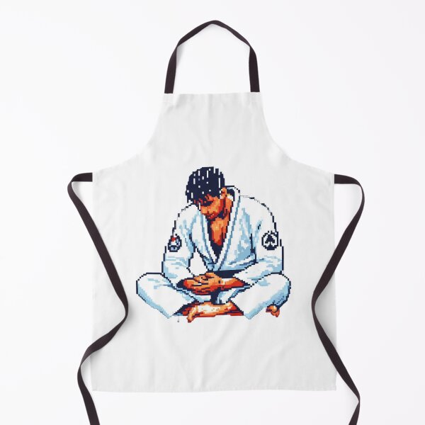 Item preview, Pixel Style Brazilian Jiu Jitsu Fighter White GI  designed and sold by Martial-Art-23.