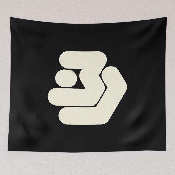 Item preview, Abstract hexagonal geometric: Off-white Number Three (3) designed and sold by SnedLab.