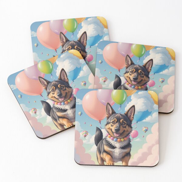 Item preview, Portrait adorable German Shepherd beautiful colorful landscape designed and sold by Tio-Tecun.