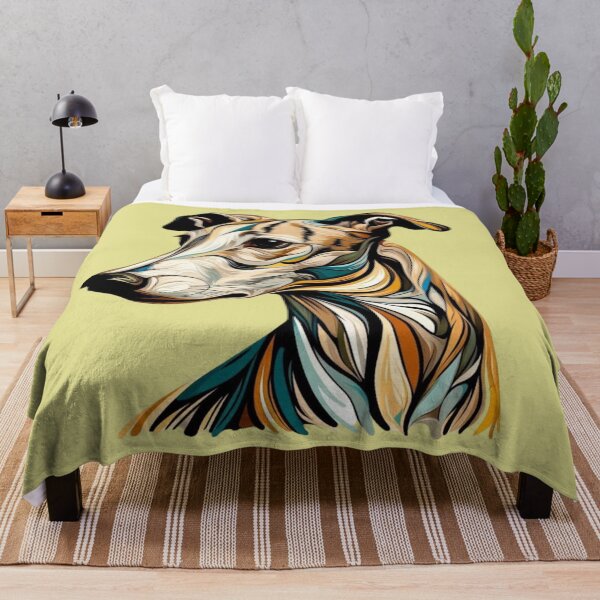 Item preview, Colourful Brindle Greyhound designed and sold by IdlePython.