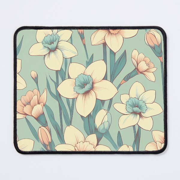 Item preview, Daffodil Floral Delight - Pastel Pattern - Retro Style designed and sold by PatternBouquet.