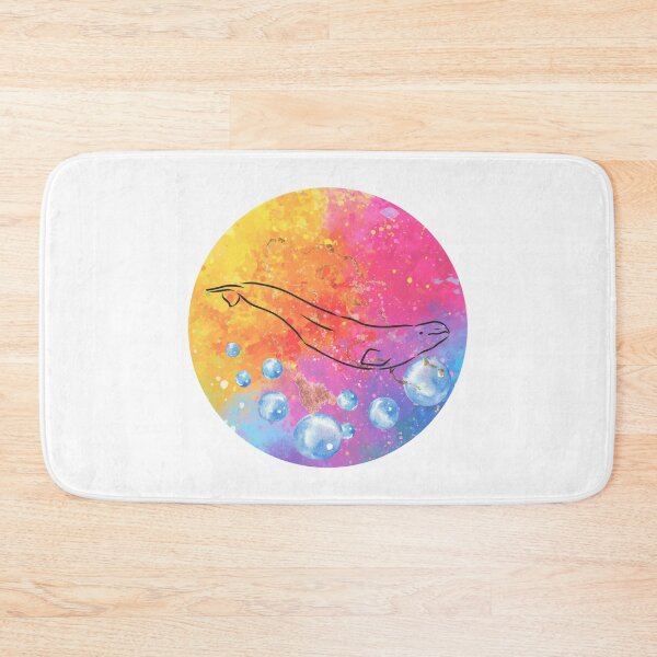 Item preview, Beluga Whale Swimming Watercolor Illustration designed and sold by kuremureDesign.