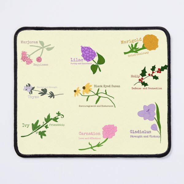 Item preview, Flowers and Meanings designed and sold by Rachel Grace Sews.