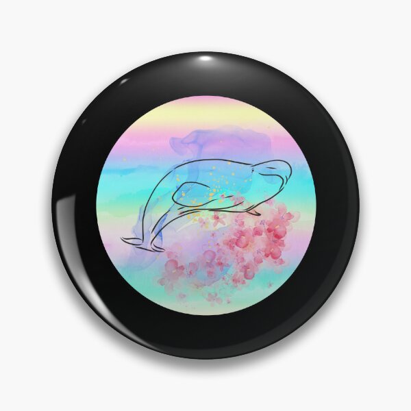 Item preview, Beluga Whale Swimming Watercolor Rainbow Colors Illustration  designed and sold by kuremureDesign.